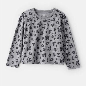 NWT Carter's Girls Butterfly Leopard Pocket Tee